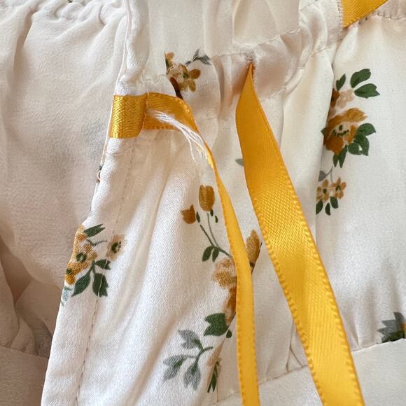 Reformation Erdem Silk Ruffled Flora Dress Missing Button M NWT - Picture 9 of 12